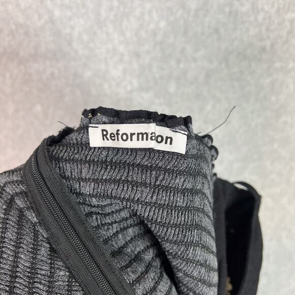 Reformation Black Floral Saldana Midi Sundress in Kiara Size 8 - Picture 9 of 11